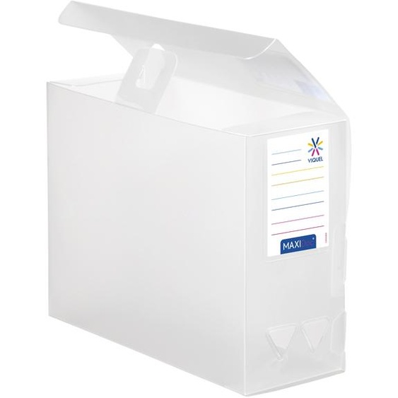 Viquel Boîte de classement A4 Propyglass en polypropylène Maxi - Dos 12 cm - Incolore
