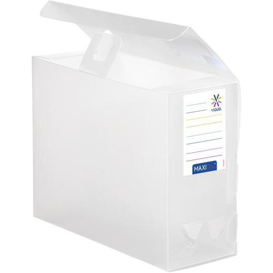 Viquel Boîte de classement A4 Propyglass en polypropylène Maxi - Dos 12 cm - Incolore