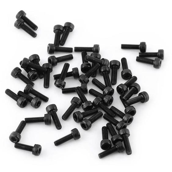 Vis M3, noire, à tête hexagonale interne, acier allié de haute résistance (12,9), élément de fixation, outil de réparation, haute résistance (M3*10mm, 50 pièces)