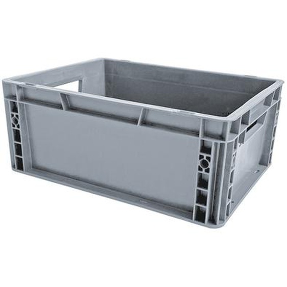 VISO Bac de rangement norme Europe gerbable polypropylène - 15 L - Gris anthracite