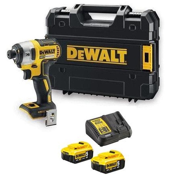 Visseuse à chocs 18V XR Brushless + 2 batteries 5Ah + chargeur + coffret T-STAK - DEWALT - DCF887P2-QW