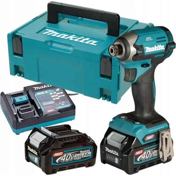 Visseuse à chocs 40V XGT 210 Nm - MAKITA - avec 2 batteries 2,0 Ah, chargeur - MAKPAC - TD003GA201