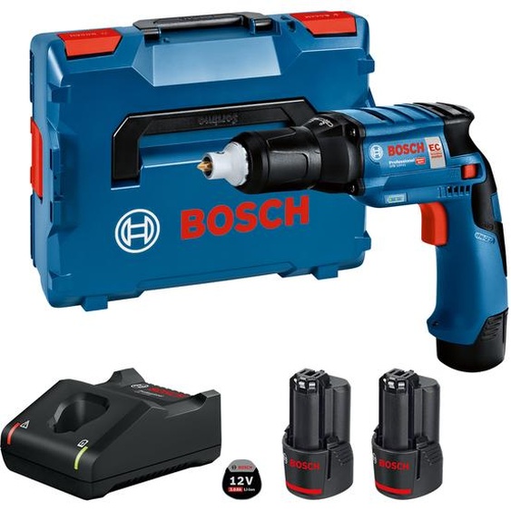 Visseuse plaquiste 12V GTB 12V-11 + 2 batteries 3Ah + chargeur + coffret L-BOXX - BOSCH - 06019E400Y