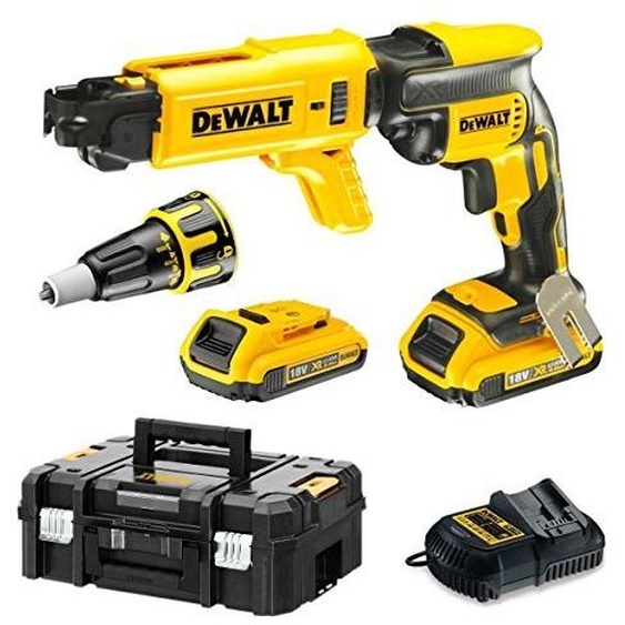 Visseuse plaquiste 18V + 2 batteries 2Ah + chargeur + coffret TSTAK - DEWALT - DCF620D2K-QW