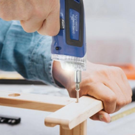 Visseuse sans fil, 3,6 V, antibactérien, bleu