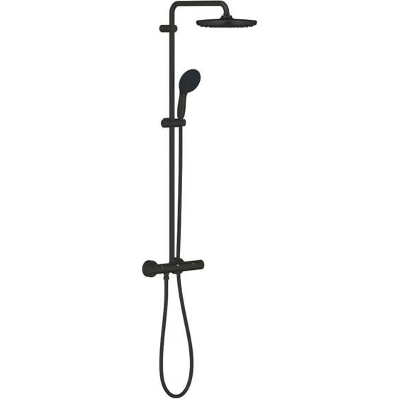 Vitalio Start - Set de douche avec thermostat, diamètre 25 cm, 2 jet, noir mat 266772431 - Grohe