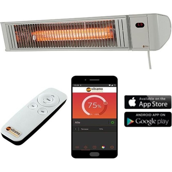 Vitramo Chauffage infrarouge Carbon 2000W w
