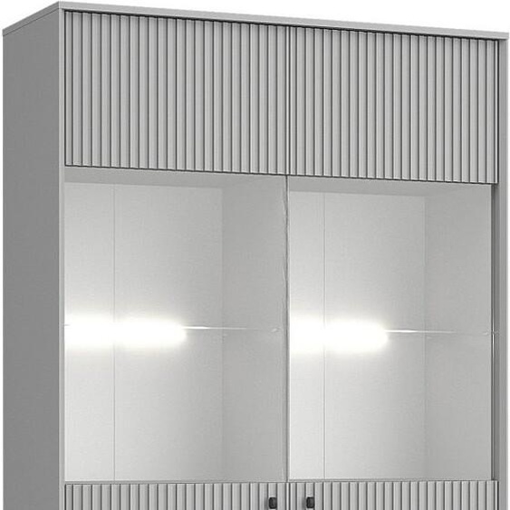 Vitrine 2 Portes - Collection ISIS coloris gris