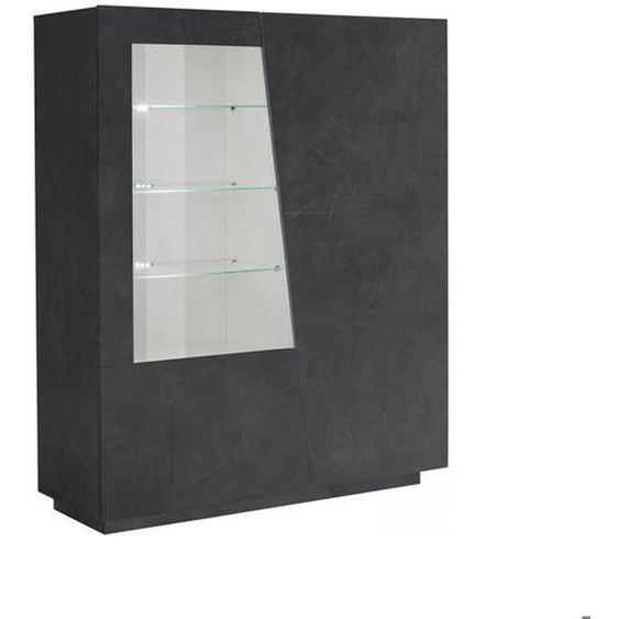Vitrine Dkruni - Dmora - Melaminè - Ardoise 120x43h146 cm