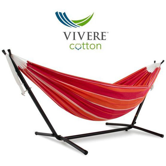 VIVERE HAMAC DOUBLE EN COTON AVEC SUPPORT (250 CM)  - MIMOSA