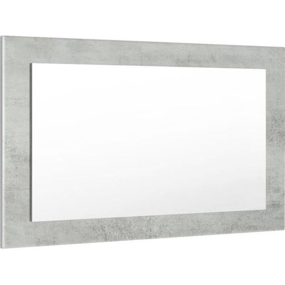 Vladon Miroir mural Lima 89cm en Aspect Béton Oxyde