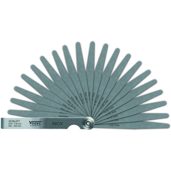 Vogel jauge dépaisseur INOX 20 feuilles 0,05-1,0mm, 413107