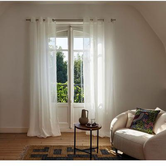 MADURA - Voilage Milos  en Aspect lin vaporeux Blanc