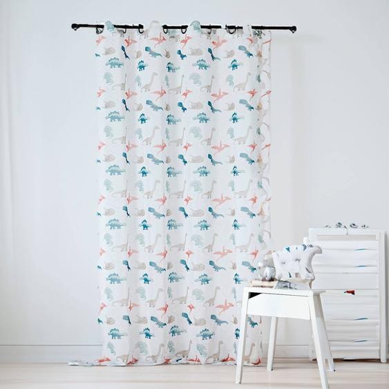 Voilage Enfant Dinosaure Blanc