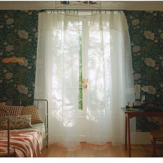 MADURA - Voilage Shadow  en 100% lin vaporeux Blanc