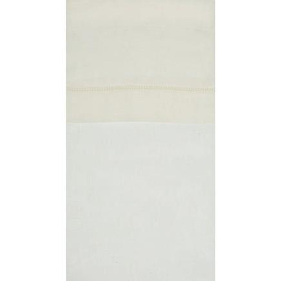 Voilage uni naturel poly/lin blanc cassé 60 x 120 cm