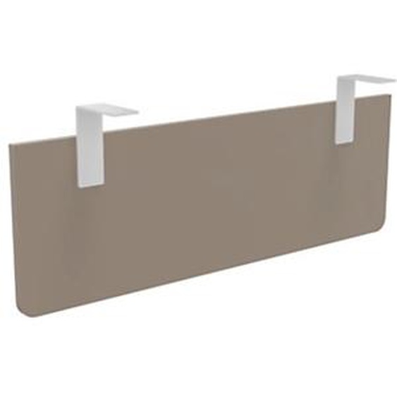 Voile de fond E-Link / Biospace pour bureau L.120 cm - Argile - Fixations Blanches