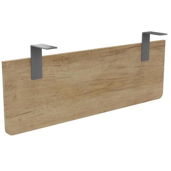 Voile de fond E-Link / Biospace pour bureau L.120 cm - Chêne Nebraska - Fixations Aluminium