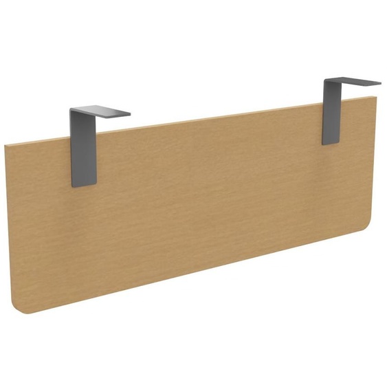 Voile de fond E-Link / Biospace pour bureau L.120 cm - Hêtre - Fixations Aluminium