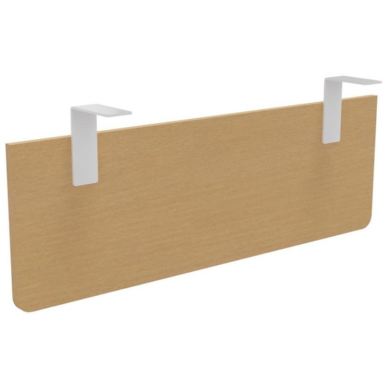 Voile de fond E-Link / Biospace pour bureau L.120 cm - Hêtre - Fixations Blanches