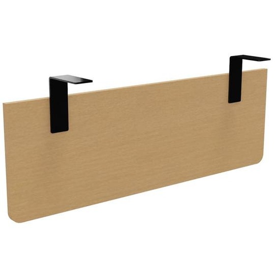 Voile de fond E-Link / Biospace pour bureau L.120 cm - Hêtre - Fixations Noires
