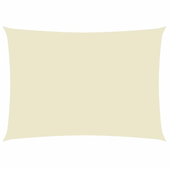 Voile de parasol Tissu Oxford rectangulaire 6x8 m Crème