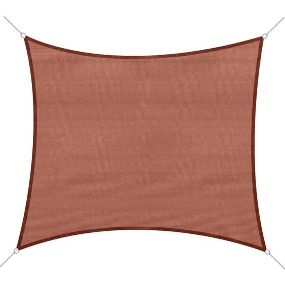 Outsunny - Voile dombrage rectangulaire 3 x 4 m polyéthylène haute densité résistant aux uv rouge