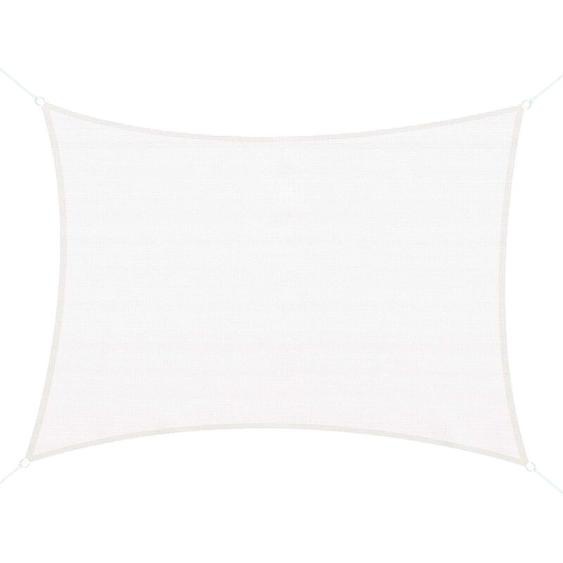 Voile dombrage rectangulaire 4 x 6 m toile solaire taud de soleil crème