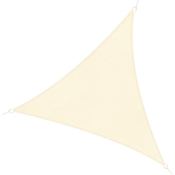 Outsunny - Voile dombrage triangulaire grande taille 4 x 4 x 4 m polyéthylène haute densité résistant aux uv crème