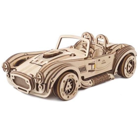 Voiture De Course Drift Cobra En Bois À Construire – Maquette Mécanique 3d Inspirée Des Muscle Cars Américaines Brown