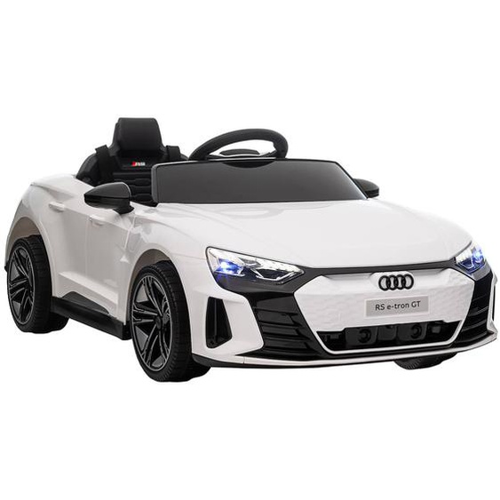 Voiture Électrique Enfant Audi Rs E-tron Gt V. Max. 5 Km/h Télécommande Effets Sonores Lumineux Blanc