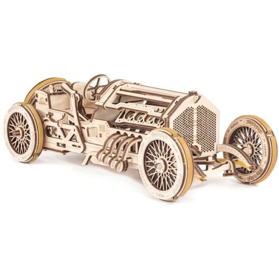 Voiture Grand Prix U-9 – Maquette Mécanique En Bois À Construire Avec Moteur V8 Brown