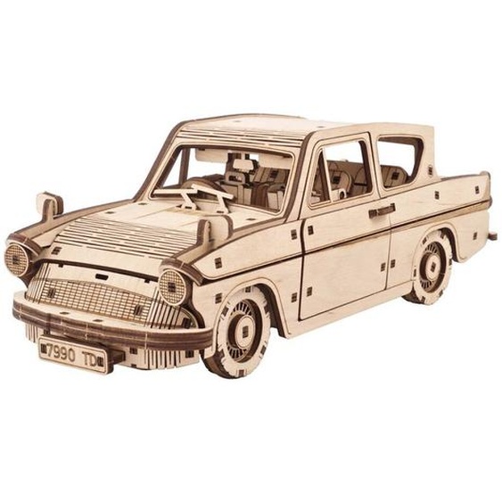 Voiture Volante Ford Anglia – Maquette En Bois Harry Potter À Construire, Puzzle 3d Magique Brown