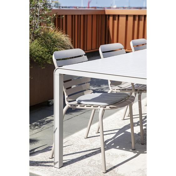 Vondel - Table à manger de jardin en métal 168x87cm - Couleur - Beige