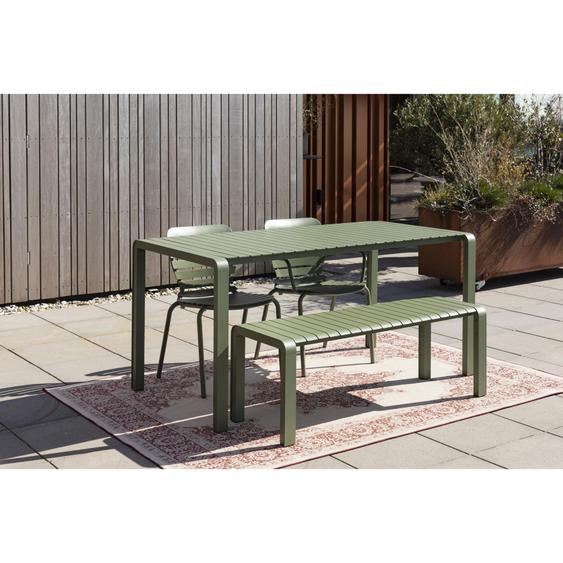 Vondel - Table à manger de jardin en métal 168x87cm - Couleur - Vert de gris