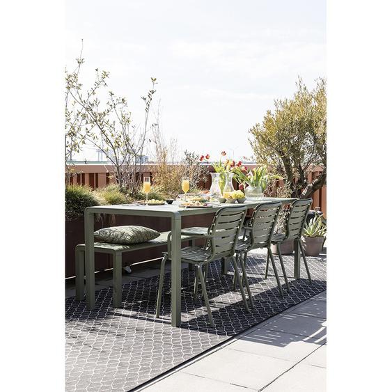 Vondel - Table de jardin en métal 214x97cm - Couleur - Vert de gris