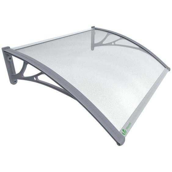 Vounot - Auvent de porte dentrée marquise 120x80 cm transparent en Polycarbonate anti-UV