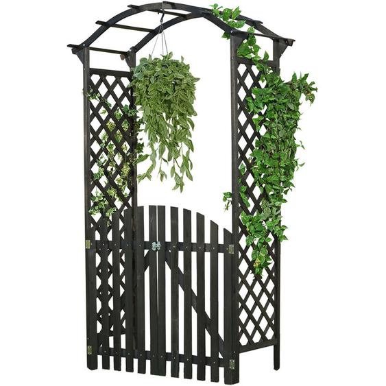 Voûte de rose, voûte descalade aide voûte dentrée, treillage de bois, portail de porte noir