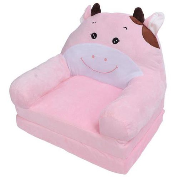 Vvikizy Canapé Lit Enfant Pliable Confortable en Forme de Vache Rose