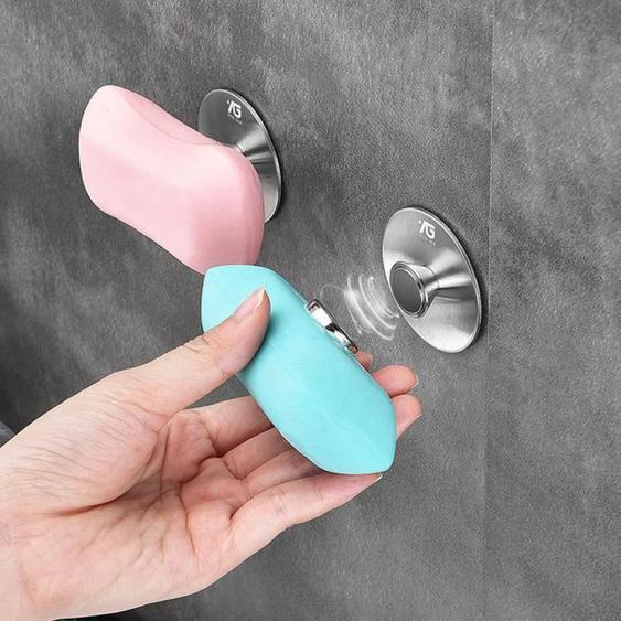 Porte-savon mural - VVIKIZY - Acier inoxydable - Installation facile - Ventouse magnétique - Design moderne