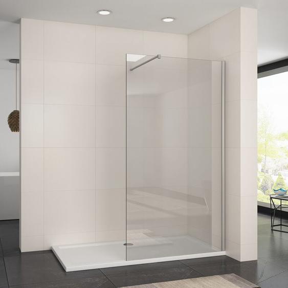 Sonni - Walk in Paroi de douche nano esg 8mm, paroi de douche Paroi de douche en verre avec stabilisateur 90x195cm