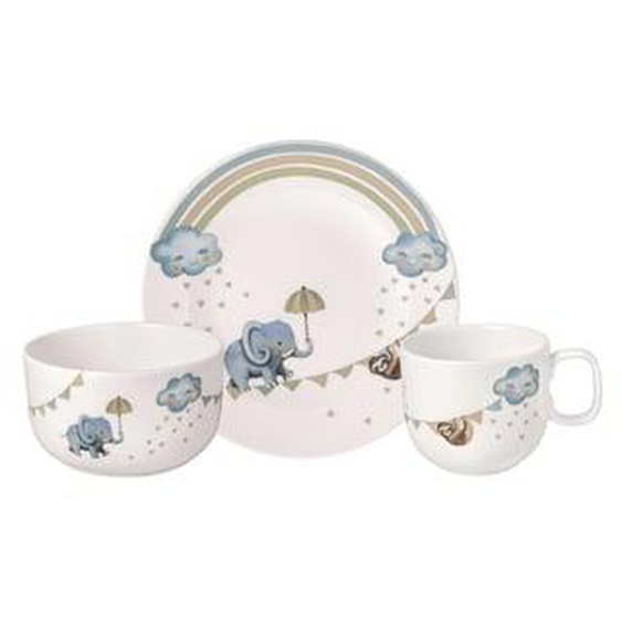 Walk like an Elephant Ensemble de vaisselle pour enfant 3 pcs