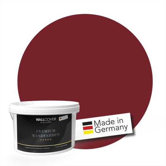 WALLCOVER PREMIUM Peinture murale Rouge pomme Impressionnant Mat Haute Couverture 2,5L pour 2
