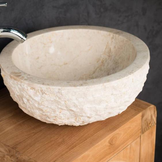 Wanda Collection - Vasque Rome en marbre à poser crème 35 cm