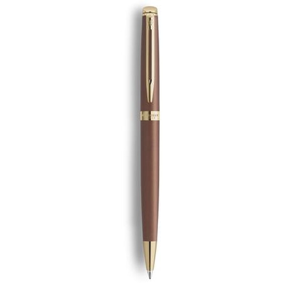 Waterman Stylo bille métallique Hémisphère - Habillage doré / Corps rouge