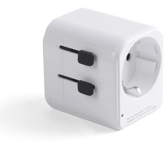 Watt & Co Adaptateur universel de voyage multipays - Blanc