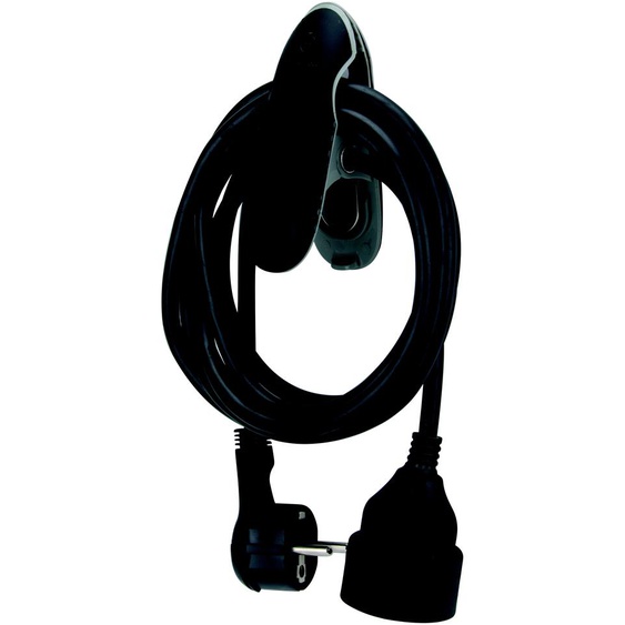 Watt & Co Rallonge éléctrique avec clip - Noir - 5 m