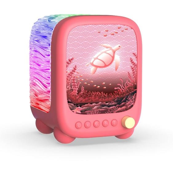 Wavy Light Coral -lampe Océanique Relaxante Rose