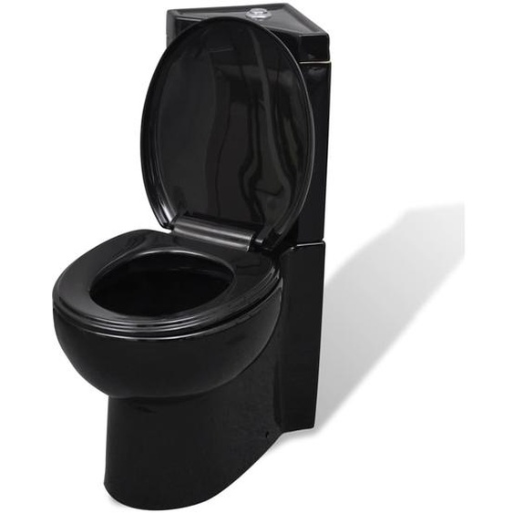 Toilette dangle en céramique pour salle de bains noir
