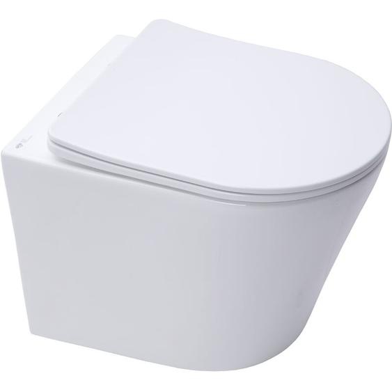 Swiss Aqua Technologies - wc suspendu Infinitio sans bride et fixations invisibles + abattant frein de chute (Infinitiorimless)